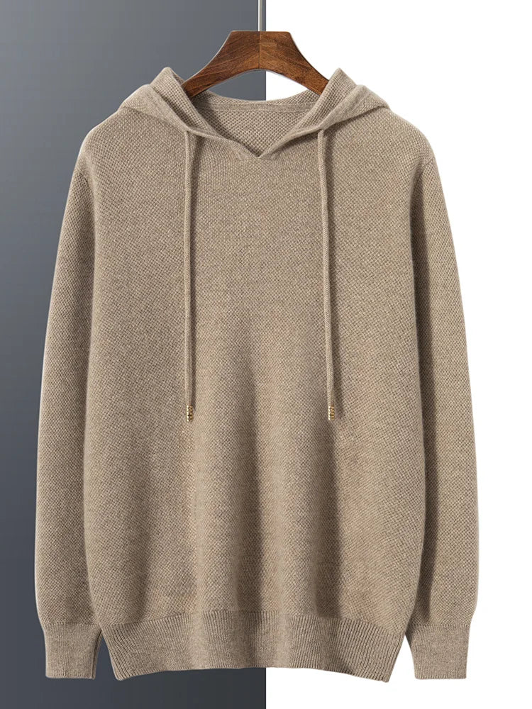 Choice 100% Goat Cashmere Sweater Hoodie Pullovers Autumn Winter Soft Warm Comfy Cashmere Knitwear High Quality Tops