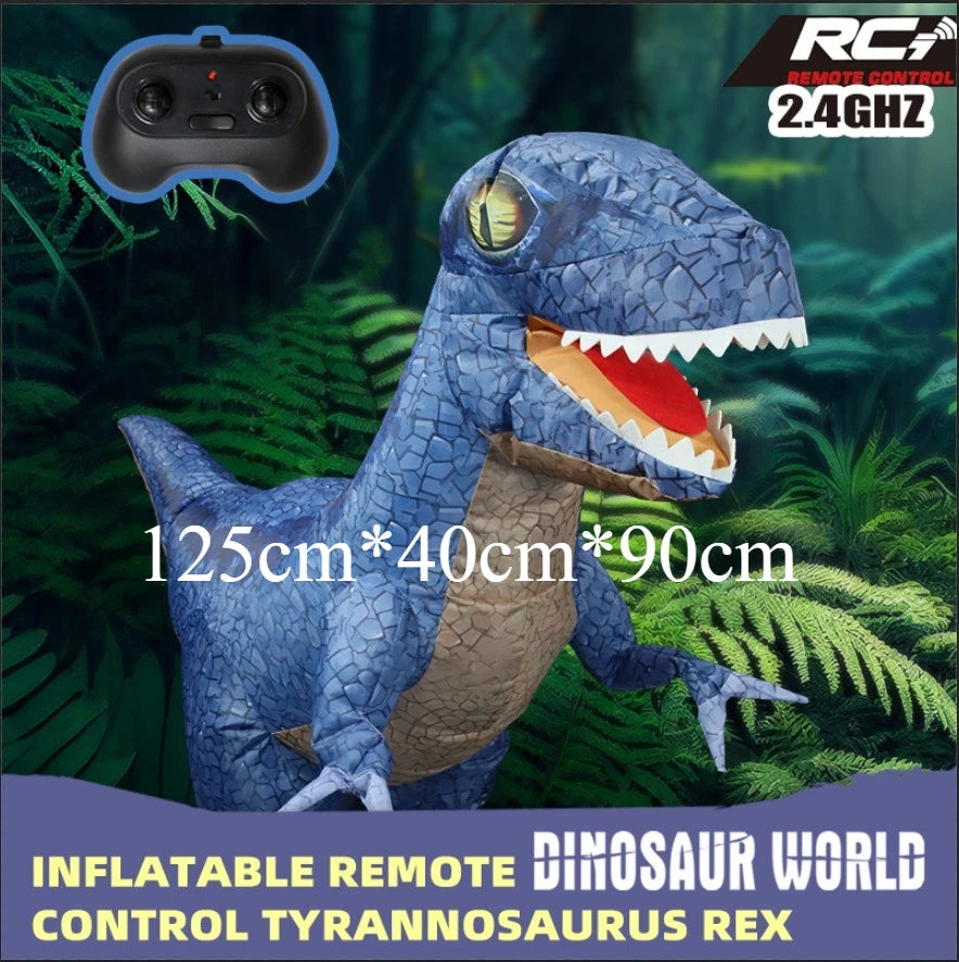 Remote control dinosaur inflatable toy children's model toy large tyrannosaurus rex simulation electric charging sound trick