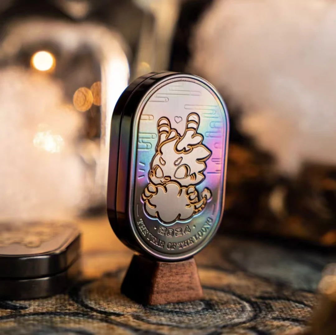 HEedc Lingyun 3.0 Mechanical Rotating Push Plate Fidget Slide EDC Decompression Toy Trendy Play Black Technology Boyfriend Gift