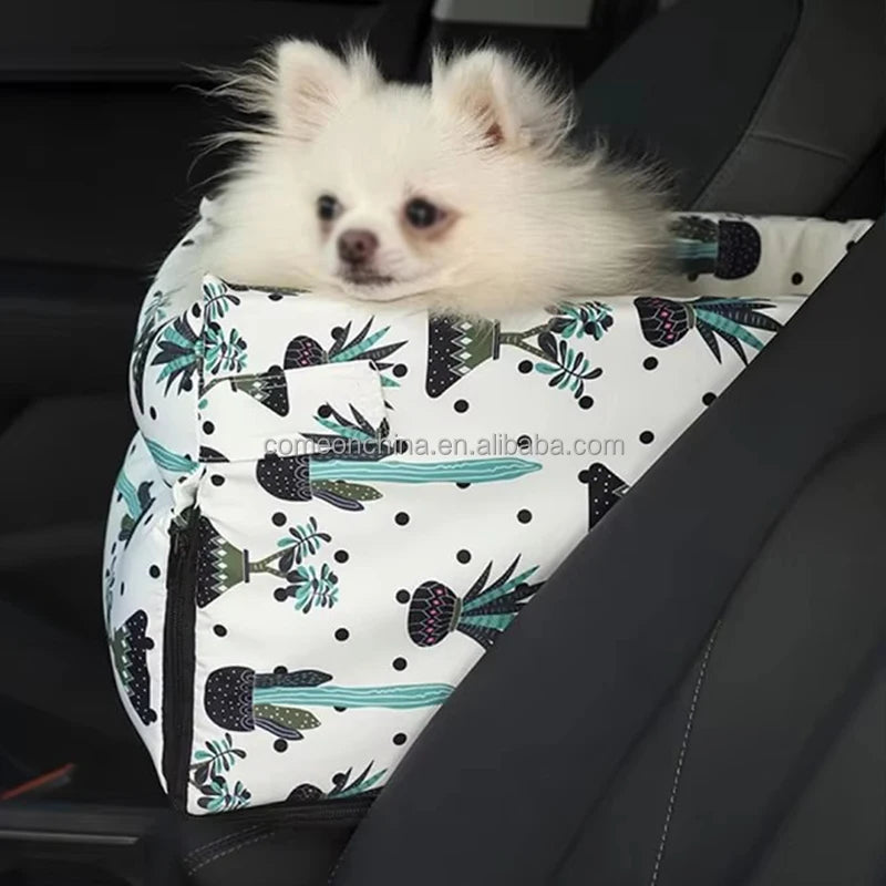 Custom Wholesale Pet Safety Booster Seat Car Back Center Console Small Dog Cat Puppy Travel Armrests Bed Bag Removable Pet Car S dog toy