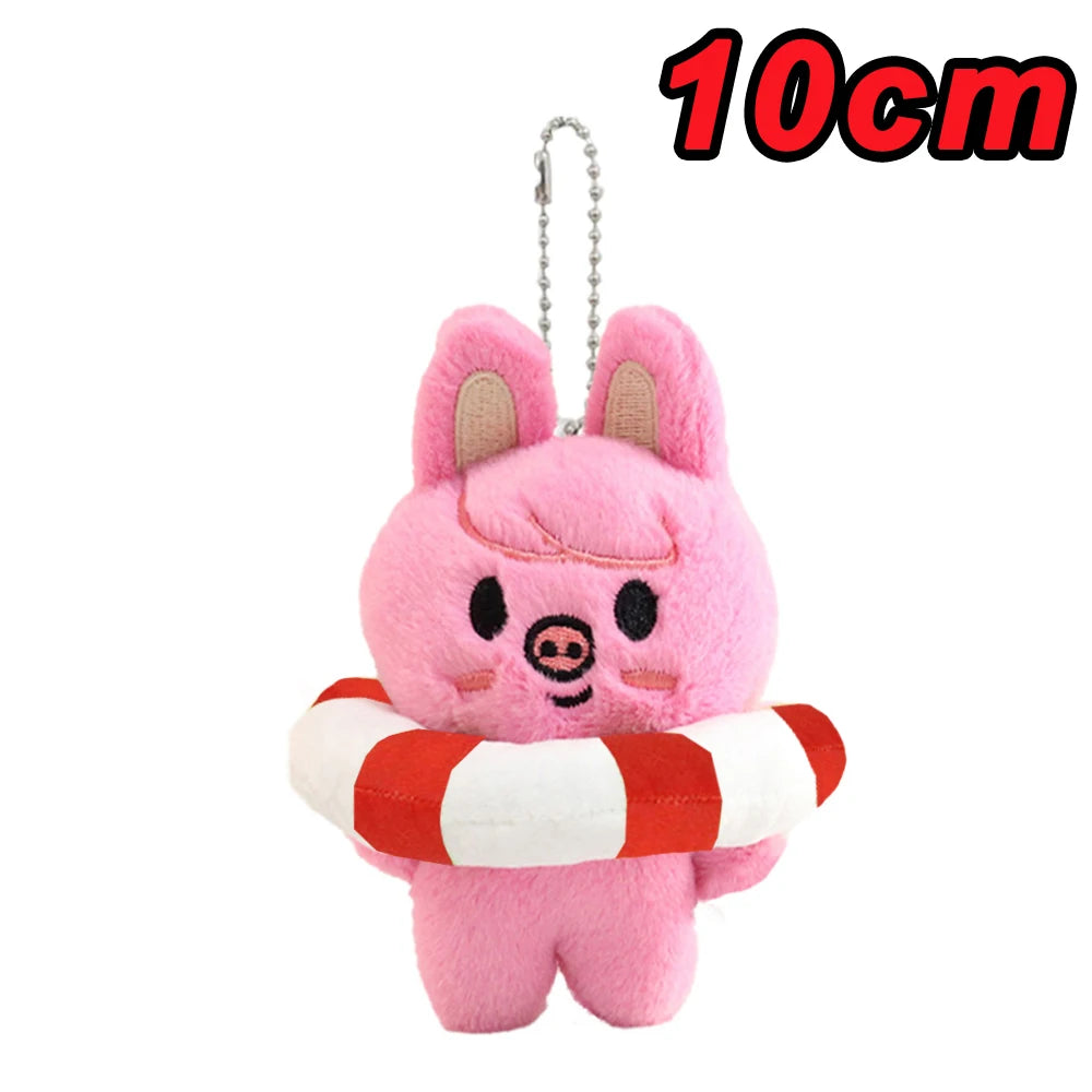 New KPOP Skzoo Plush Keychain Korean Ide Pendant Toy Keychain Fan Collection Giftsol Felix HyunJin Jisung Plush Cartoon