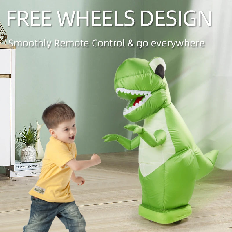 Rc Animal 2.4Ghz Rc Inflatable Dinosaur Dinosaur Remote Control Toy Halloween Party Children's Gift 360°Rotation Toys Hobbies