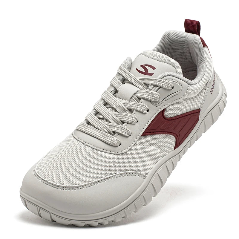 Manufacturer HOBIBEAR Minimalist Wide Toe Shoes Mens Womens Artificial Leather Running Sneakers Lace Up Lightweight Breathable Walking Shoes Sneakers