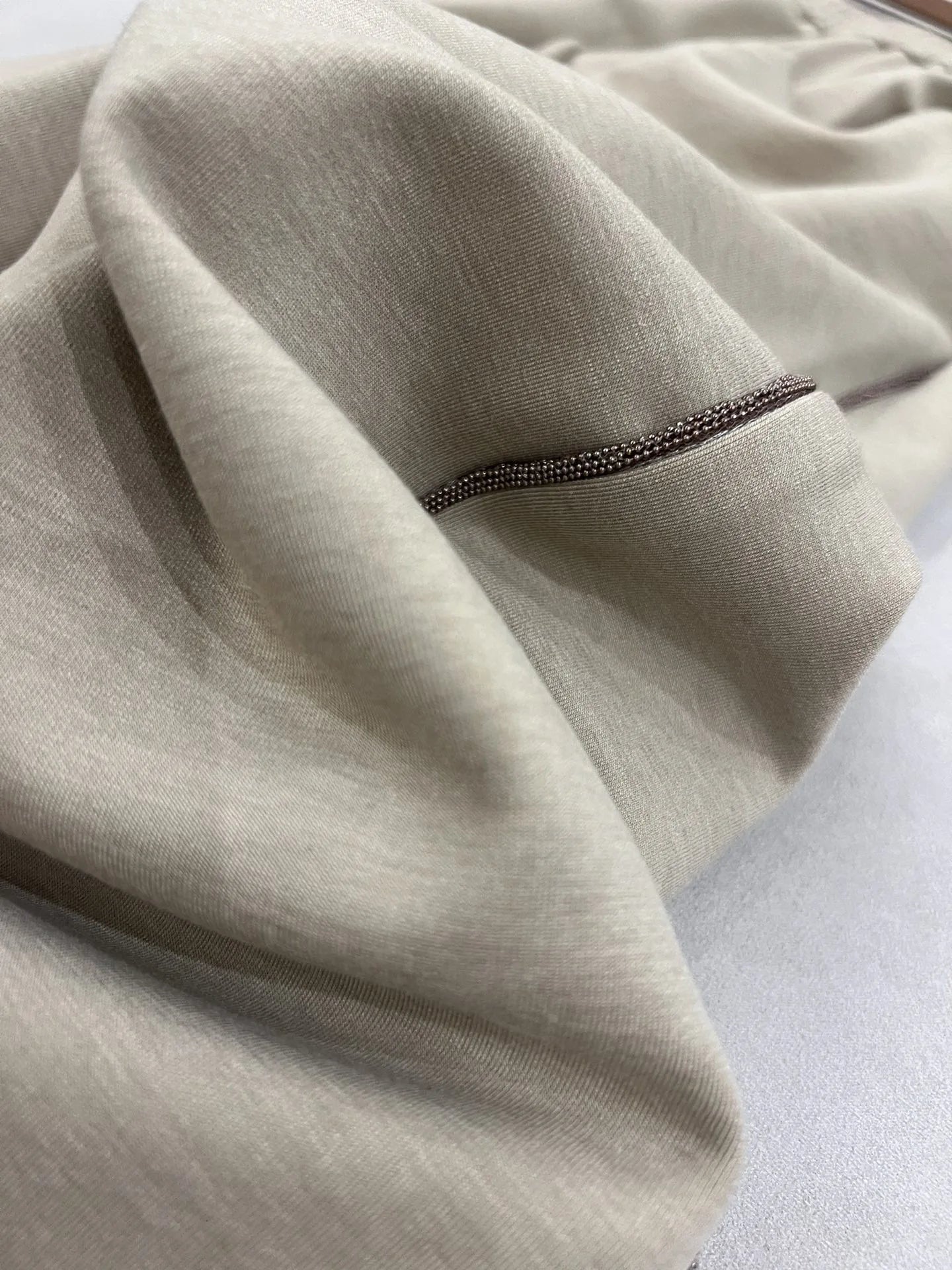 Winter women's elastic waist warm jersey wide pants