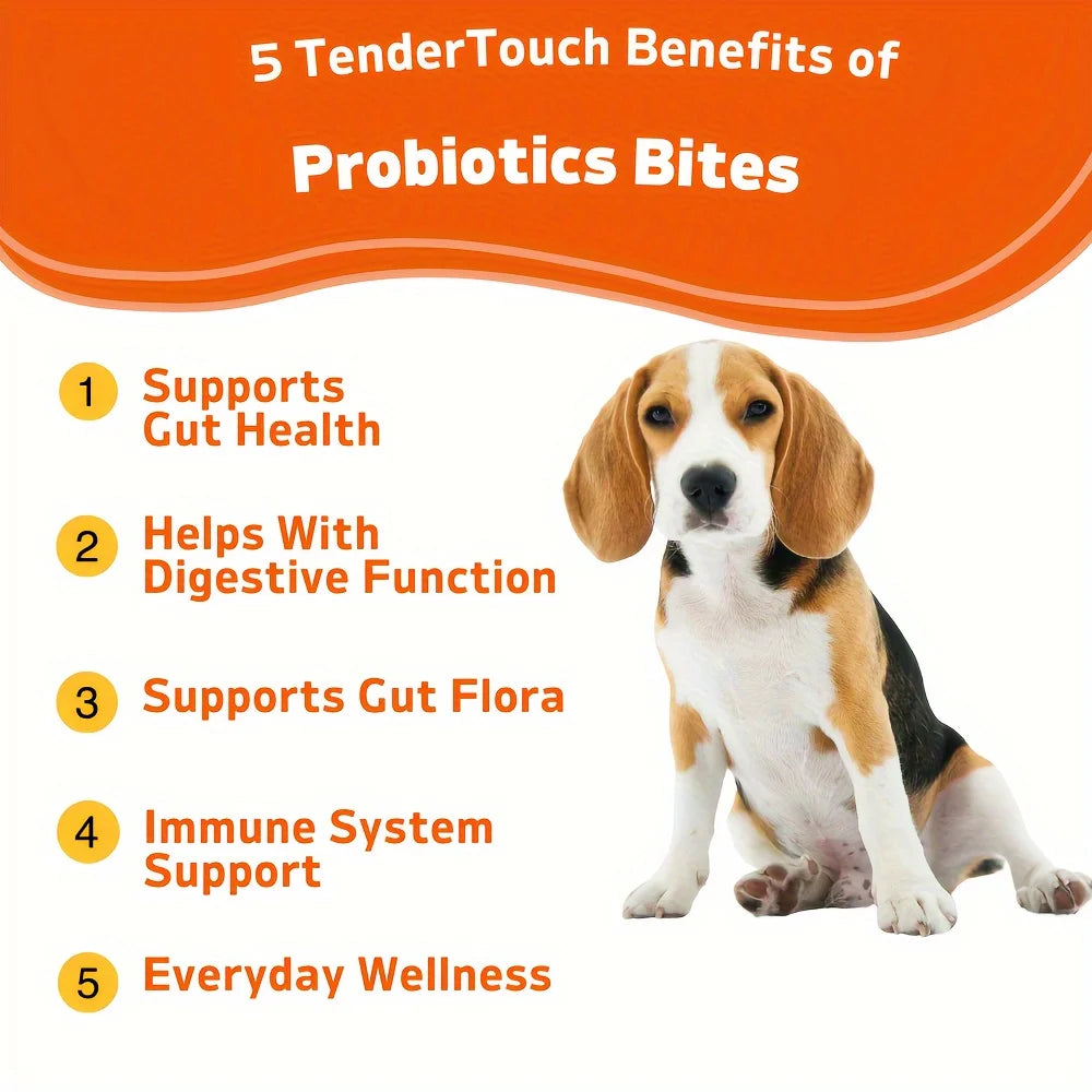 120 Chews - (1 Pack x 180g/6.35oz) 180g/6.35oz - TenderTouch Probiotics for Dogs, Dog Probiotics for Digestive Support dog food