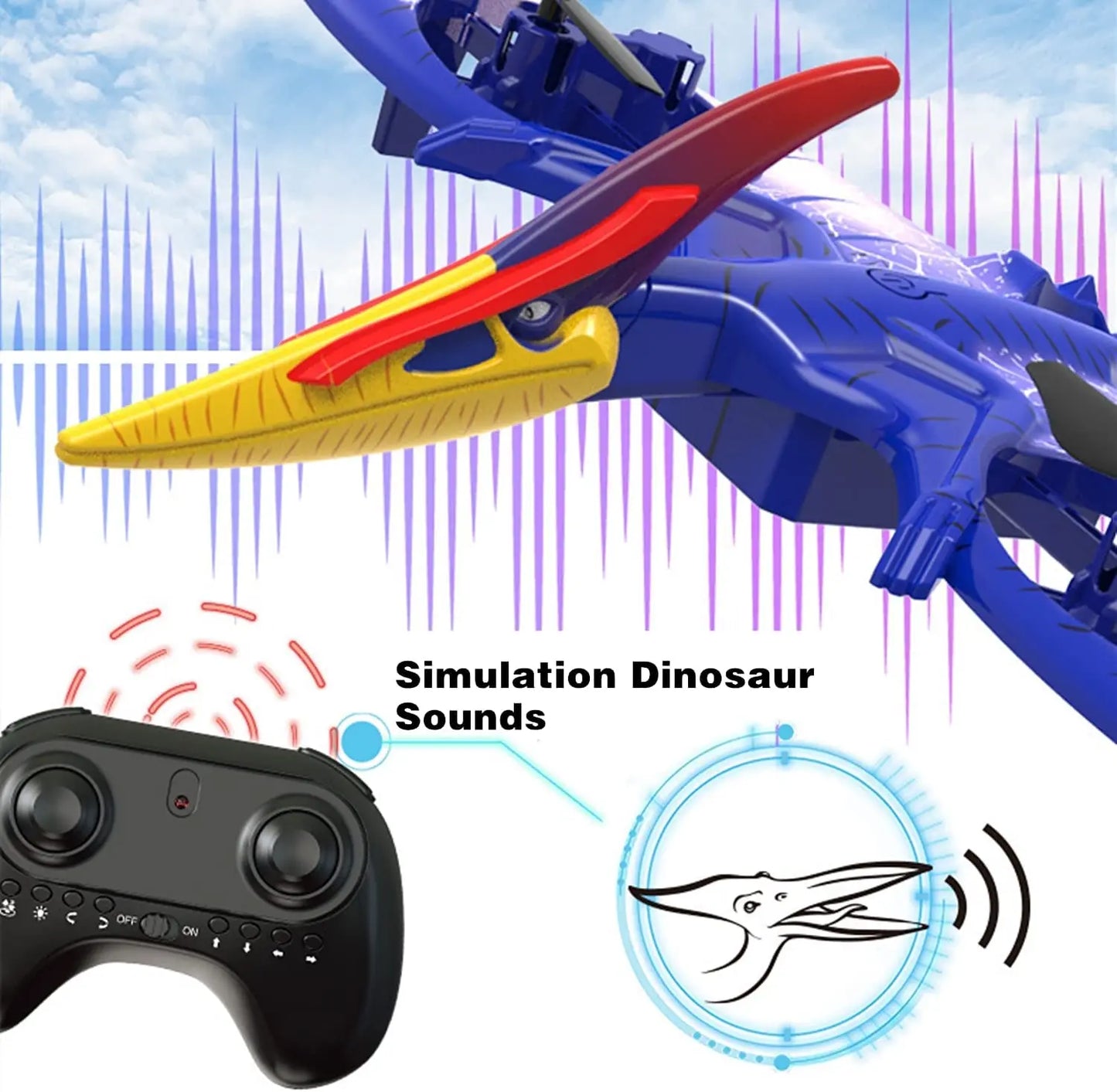 RC Pterosauria Dinosaur Toys for Boys Remote Control Dinozaur Jurassic Dinosaure World Dinosaurios de Juguete Drone Gifts Kids