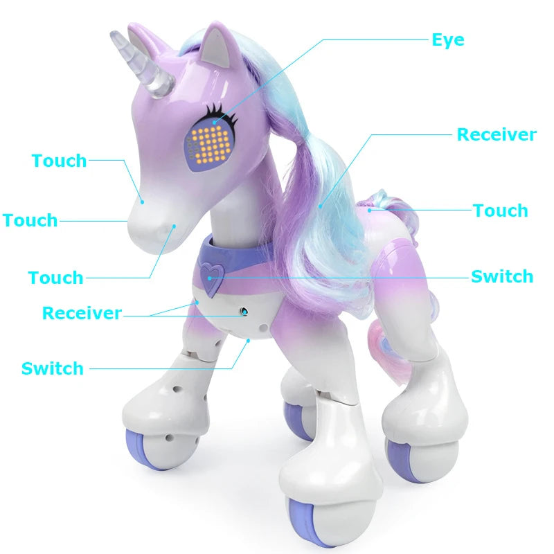 Electric Smart Remote Control Magic Unicorn Horse Children's Robot Touch Sensor Induction Electronic Pet Puzzle Children's Toy