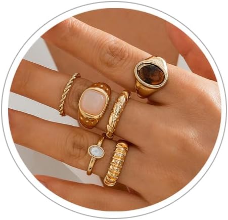 Manufacturer  Chunky Silver Rings for Women Open Stacking Knuckle Ring Silver Adjustable Round Dome Rings Set Minimalist Irregular Statement Ring Women Jewelry   rings
