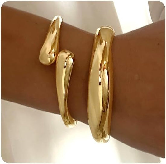 Manufacturer  Chunky Gold Bangles Bracelets for Women Gold Cuff Bracelet Set Waterproof Non Tarnish Stack Bracelet for Women Gifts  bracelets