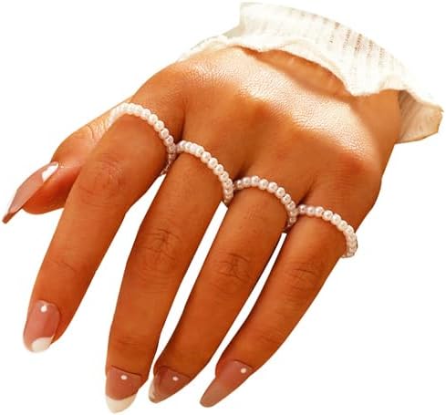 Manufacturer  Pearl Ring for Women Promise Stacking Pearl Rings Adjustable Open Pearls Finger Ring Trendy Personality Christmas Pearls Jewerly Prom Dress Jewerly   rings