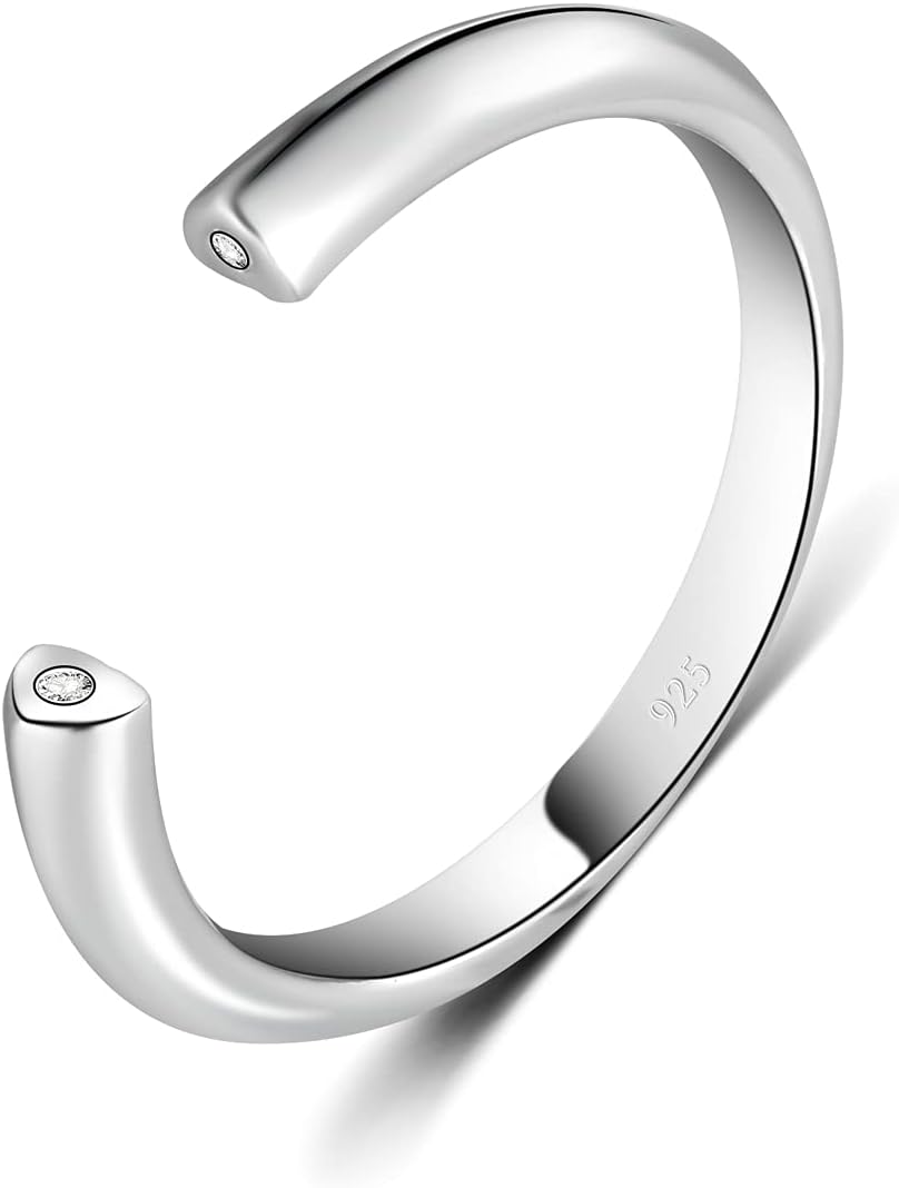 Manufacturer  BORUO Toe Rings - Sterling Silver Band Ring - Stylish Toe Rings For Women - Sterling Silver Rings for Gifting - Chic 925 Sterling Silver Rings - Toe Rings For Women With Gift Bag, 2 mm, 3mm, 4mm   rings