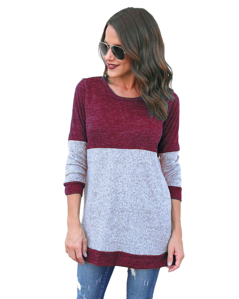 Hot Sale Autumn and Winter European and American Knitted Sweaters Sexy Splicing Sweaters T-Shirts Women's Clothing