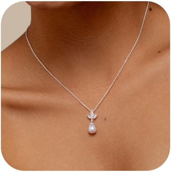 Manufacturer  Pearl Necklace for Women Trendy,14k Gold Plated Necklace Dainty Wedding Necklace Small Cute Choker Necklace Beaded Lariat Drop Necklace Vintage Waterproof Jewelry for Women Gold Jewelry Fashion Gifts  necklace