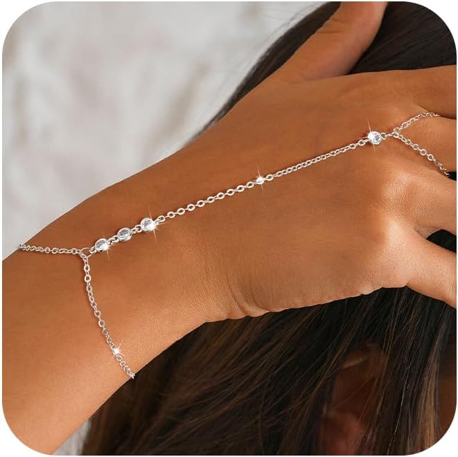 Manufacturer  Bracelets for Women, Waterproof 14K Gold/Silver Plated Stackable Bracelets for Women Non Tarnish Trendy Dainty Paperclip Figaro Box Herringbone Hand Chain Bracelet Pack Stack Adjustable Jewelry for Women  bracelets