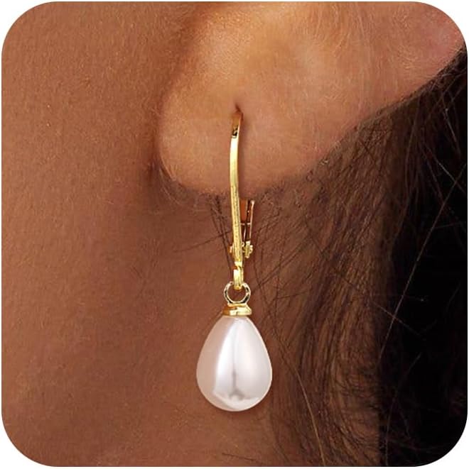 Manufacturer  Freekiss Pearl Earrings for Women Trendy: Flat Back Stud Earrings 14K Gold Plated/925 Sterling Silver Freshwater Pearl Dangle Earrings Cute Bow Earrings Wedding Jewelry Birthday Gifts for Women Girls  earring