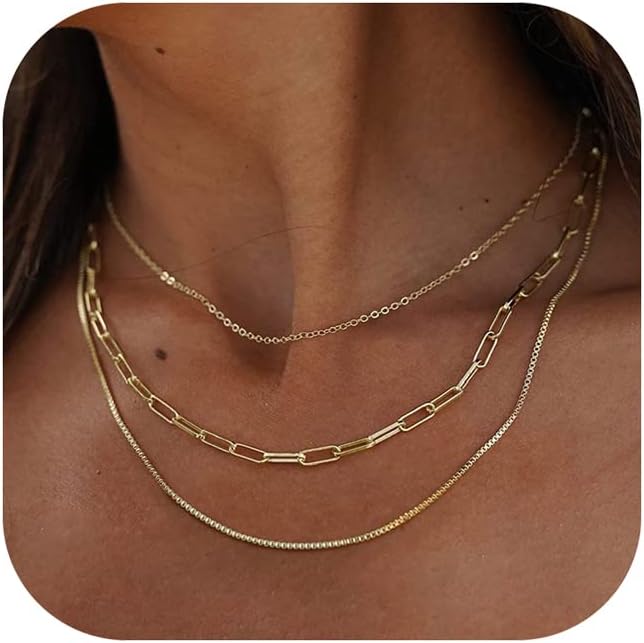 Manufacturer  Freekiss Herringbone Necklace for Women,Dainty Gold Necklace,14k Gold Plated Snake,Gold Chain Choker Necklaces,Simple Gold Layered Necklaces,Gold Jewelry Gift for Women  Necklace