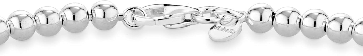 Manufacturer  Miabella 925 Sterling Silver Italian Handmade 4mm Bead Ball Strand Chain Bracelet for Women, Made in Italy  bracelets