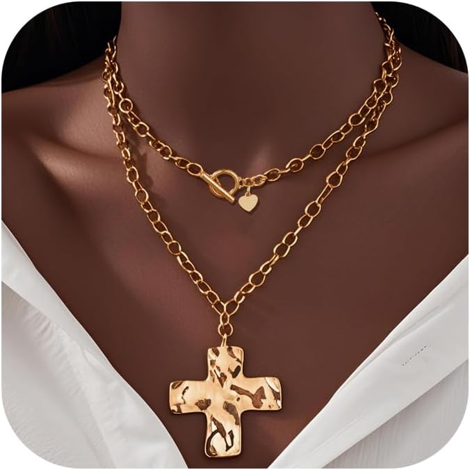 Manufacturer  CSIYANJRY99 Chunky Gold Necklaces for Women,Multilayer Punk 80s Hip Hop Necklace,Layered Cuban Link Chain Statement Necklace 90s Freaknik Outfit Accessories for Women  necklace