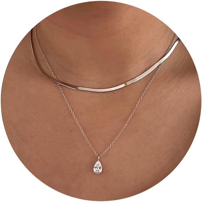 Manufacturer  Moodear Gold Necklace for Women 14K Dainty Chunky Gold/Sliver Chain Necklace Cuban Link Paperclip Chain Choker Toggle Clasp Layered Pearl Pendent Necklace for Women Trendy Fashion Jewelry  necklace