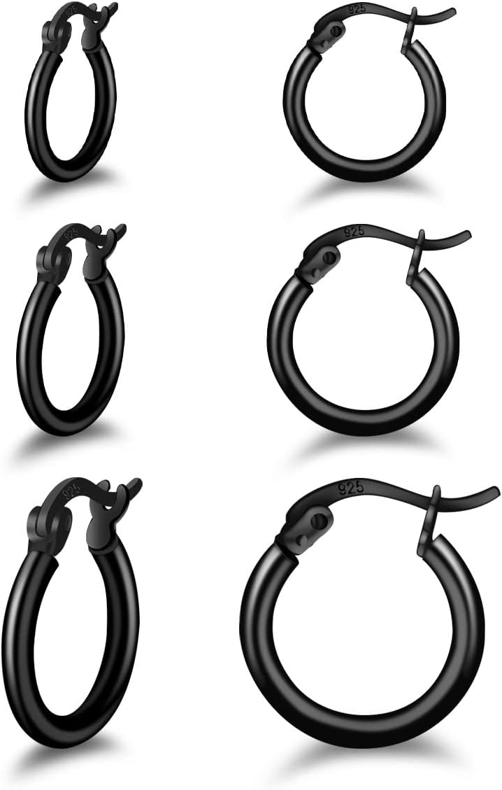 Manufacturer  14K Gold Plated Hoop Earrings for Women, 4 Pairs Sterling Silver Post Small Hoops, Gold Huggie Earrings Set for Women Men (13mm 15mm 20mm 25mm)   rings