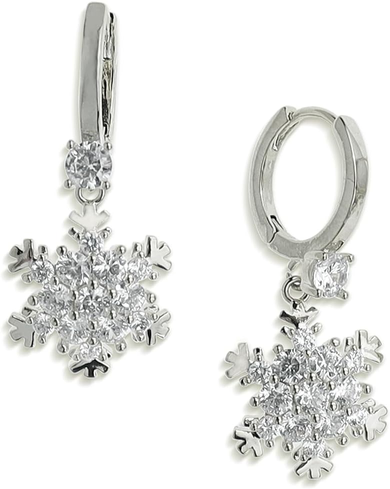 Manufacturer  Sonateomber Gold Silver Small Hoop Dangle Earrings for Women, Trendy Dainty Rhinestone CZ Dangling Prom Wedding Leaf Flower Snowflake Butterfly Starfish Fashion Jewelry Gift  earring
