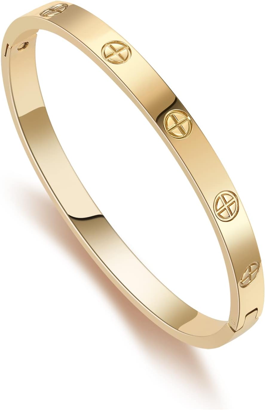 Manufacturer  Gold Bracelets for Women Friendship Love Bangle Bracelets Cubic Zirconia Stainless Steel Bracelet Jewelry Birthday Gifts for Women Stocking Stuffers  bracelets