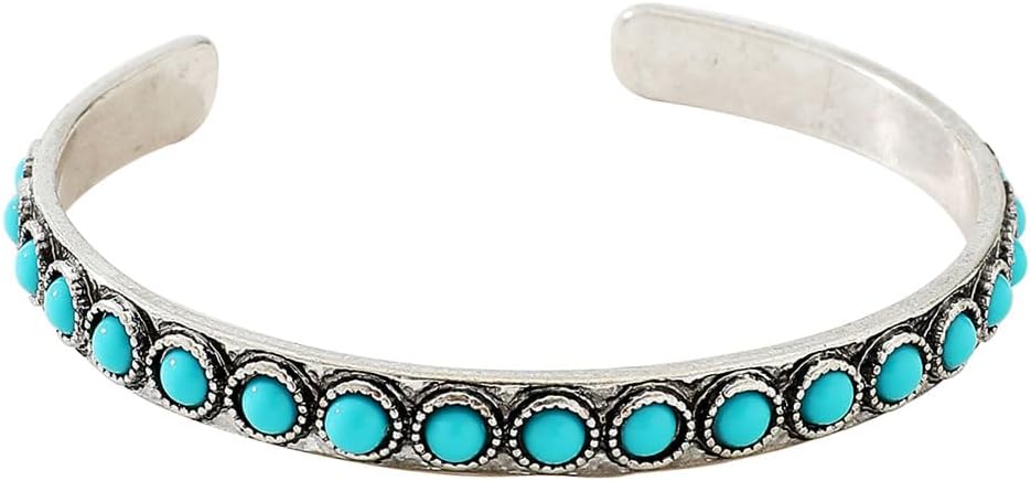 Manufacturer  Turquoise Cuff Bracelet,South Western Cowgirl Bangle Bracelets Bohemian Gift for Women  bracelets
