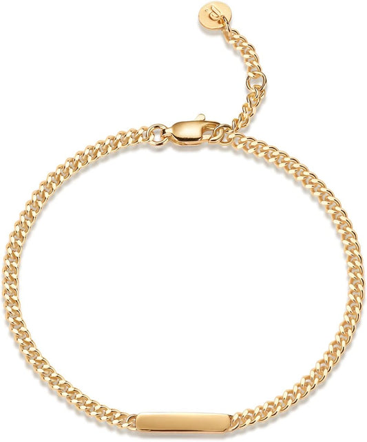 Manufacturer  PAVOI 14K Gold Plated Lightweight Chain Bracelet | Curb Link and Cable Chain Bracelets for Women  bracelets
