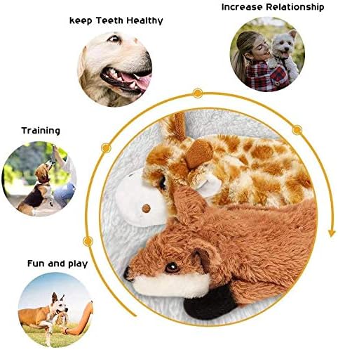 Manufacturer   Nocciola Dog Squeaky Toys, 5 PCS Crinkle Plush Dog Toys, No Stuffing Dog Toys for Small Medium Large Dogs, Stuffless Puppy Toys for Boredom    Dog toy