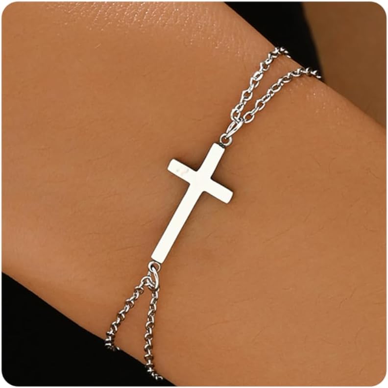Manufacturer  18K Gold Plated Pearl Beaded Chain Cross Bracelets for Women Adjustable Stainless Steel Dainty Thin Gold Box Cuban Twisted Link Chain Bracelet Bridesmaid Jewelry  bracelets