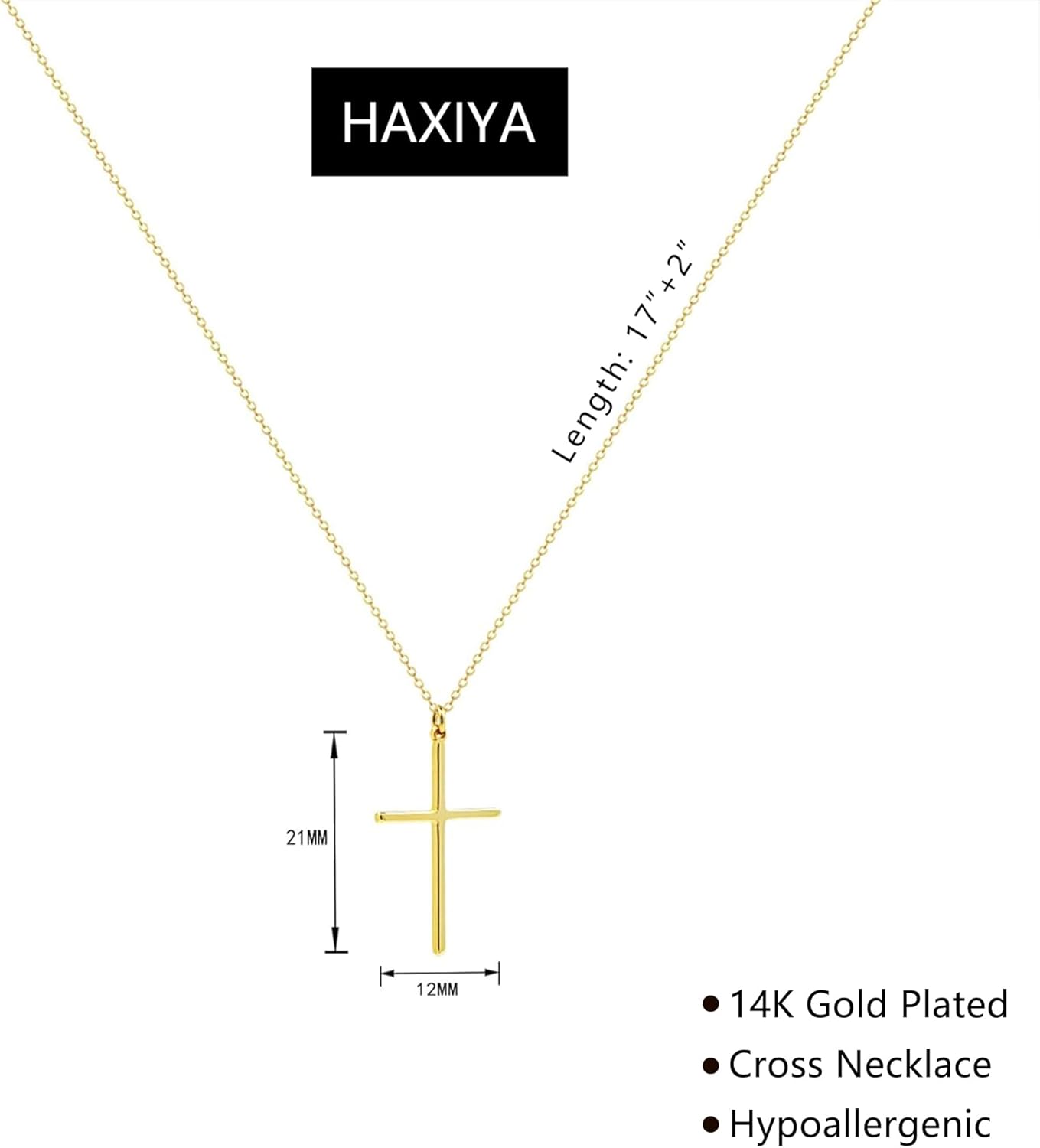 Manufacturer  Cross Necklace for Women 14K Gold Plated/Sterling Silver Cross Necklace Dainty Tiny Layered Choker Cross Pendant Necklaces Faith Jewelry First Communion Gifts for Her ﻿  necklace