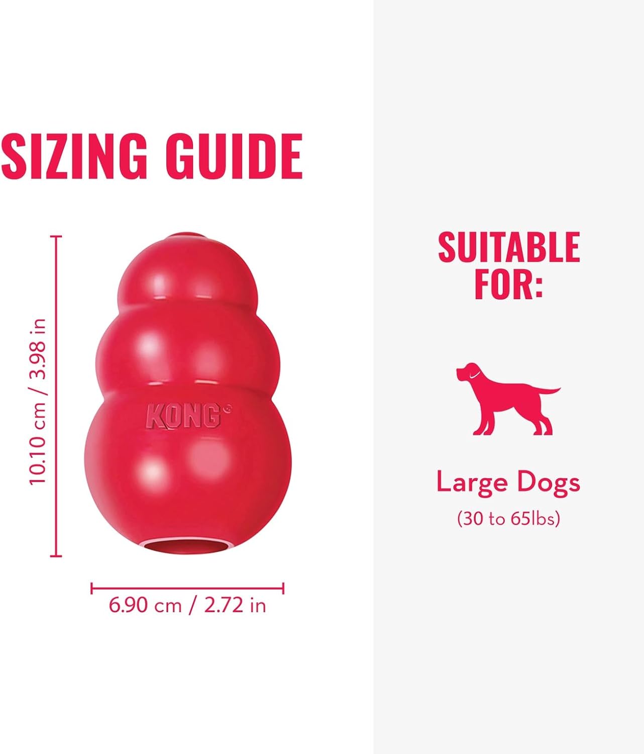 Manufacturer   KONG Classic Stuffable Dog Toy - Fetch & Chew Toy for Dogs - Treat-Filling Capabilities & Erratic Bounce for Extended Play Time - Durable Natural Rubber Material - for Large Dogs    Dog toy