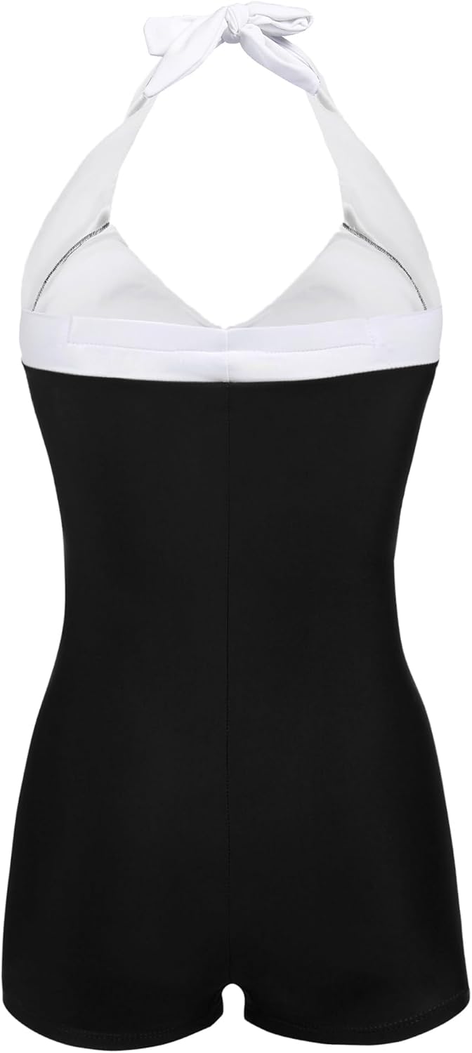 Manufacturer  Ekouaer Womens One Piece Swimsuits Vintage Striped Skirt Bathing Suit Vintage Retro Push Up Swimwear  Swimsuit