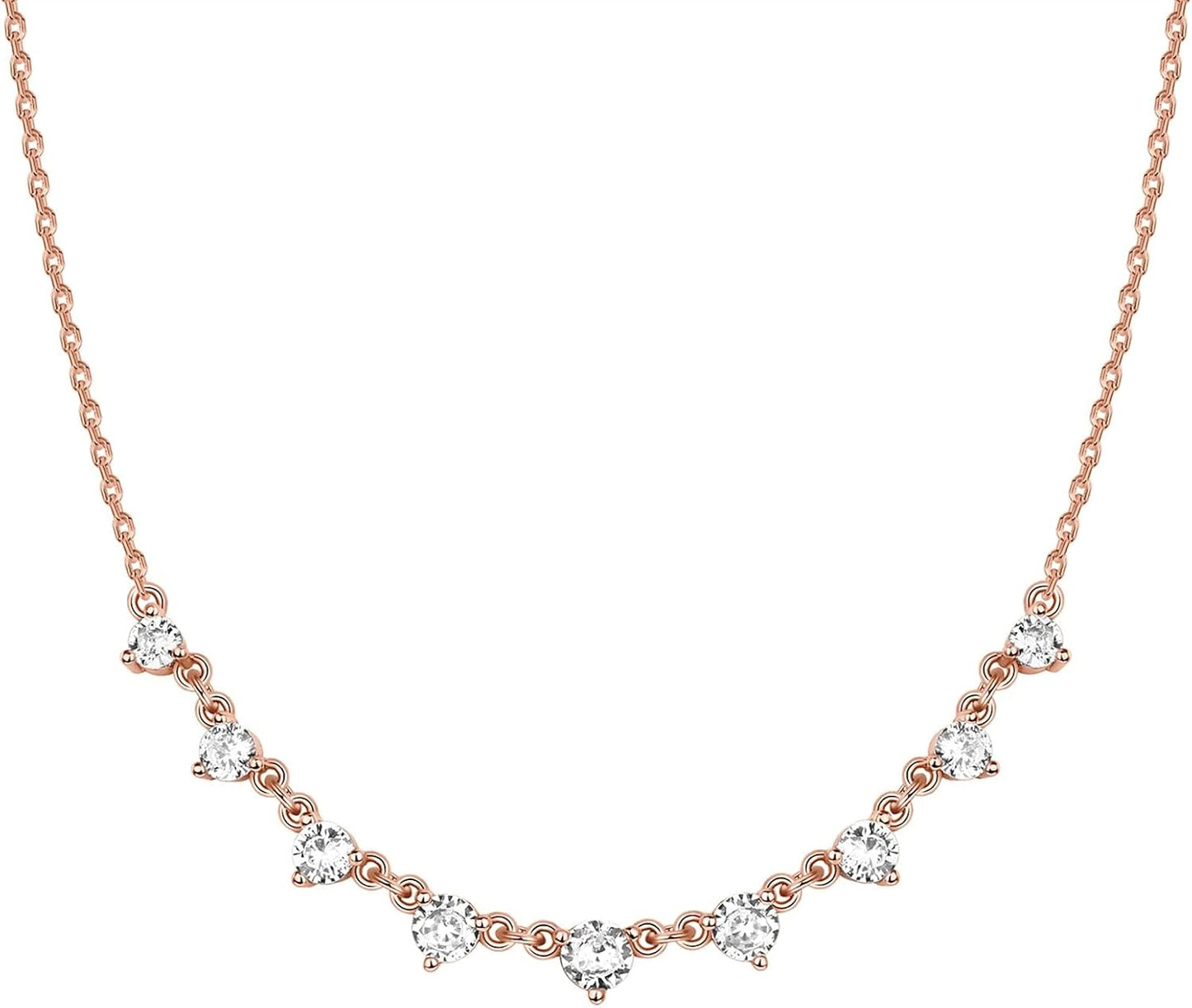 Manufacturer  PAVOI 14K Gold Plated Station Necklace - Simulated Diamond BTY Layering Necklaces - Womens CZ Chain  Necklace