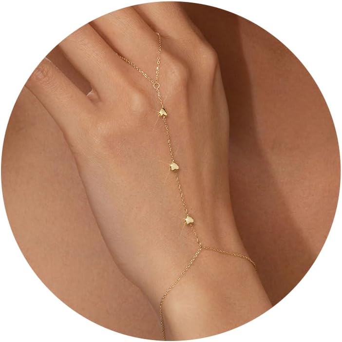 Manufacturer  adoyi Gold Bracelets for Women, 14K Gold Plated Stackable Bracelet Stack Set Adjustable Charm Paperclip Chain Cuban Link Layered Waterproof Jewelry Sets Gifts for Womens 6.0/6.8/7.2"  bracelets