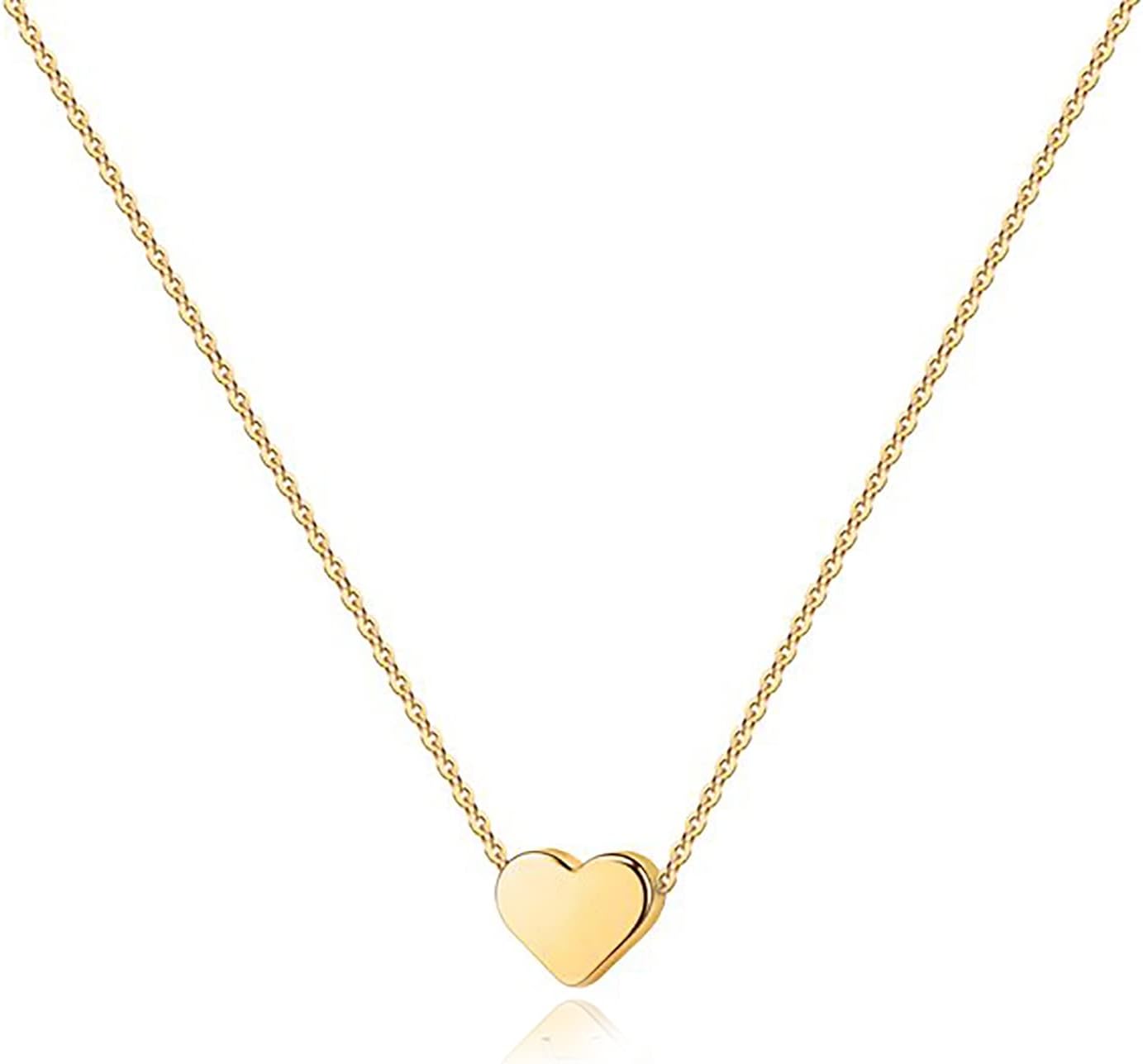 Manufacturer  PAVOI 14K Gold Plated Cubic Zirconia Heart Necklace | Cute Dainty Love Pendant Necklaces for Women  necklace
