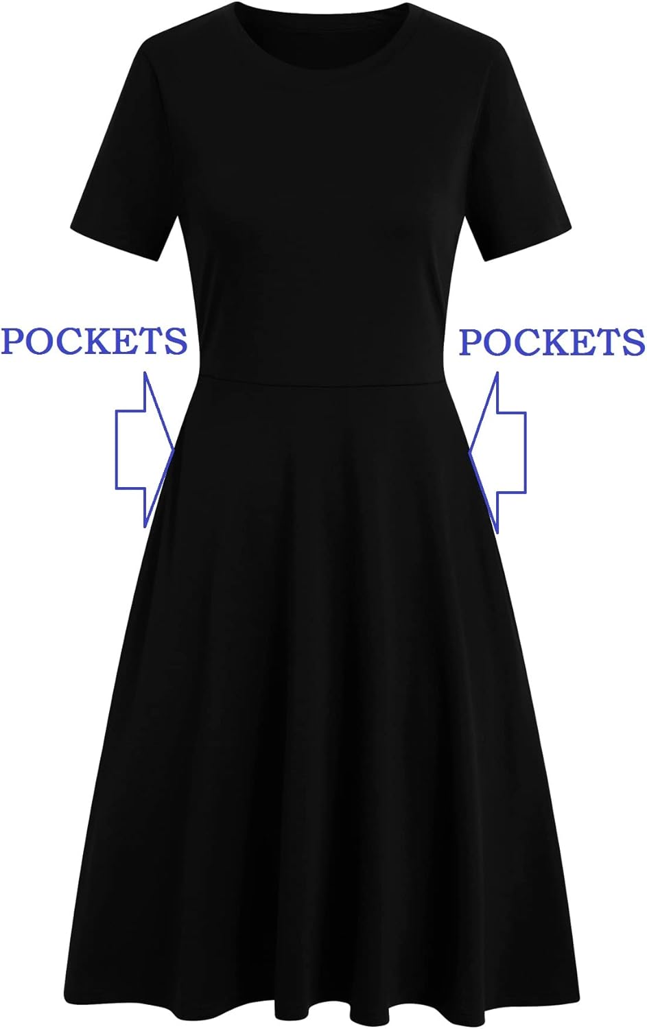 Manufacturer Women's Elegant Knee Length Dresses Vintage 50s Office Casual Floral Print Work Party A-Line Swing Dresses with Pockets 162