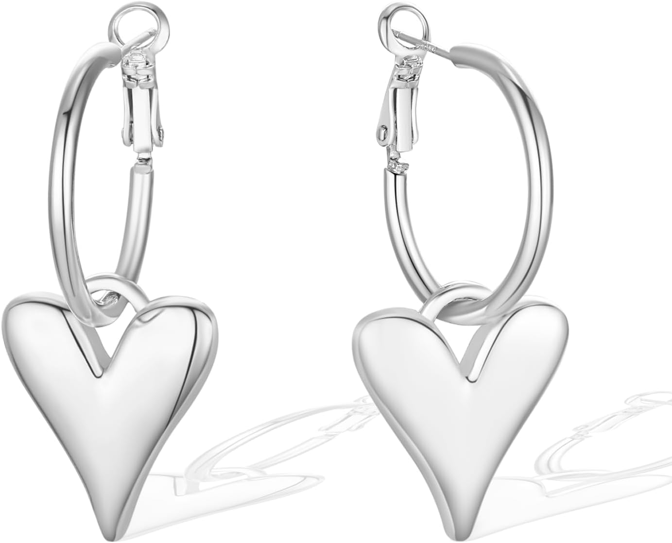 Manufacturer  Heart Dangle Earrings for Women Huggie Earrings for Women Lightweight Heart Hoop Earrings for Women Heart Cubic Zirconia Earrings Drop Earrings Fashion Trendy Jewelry  earring