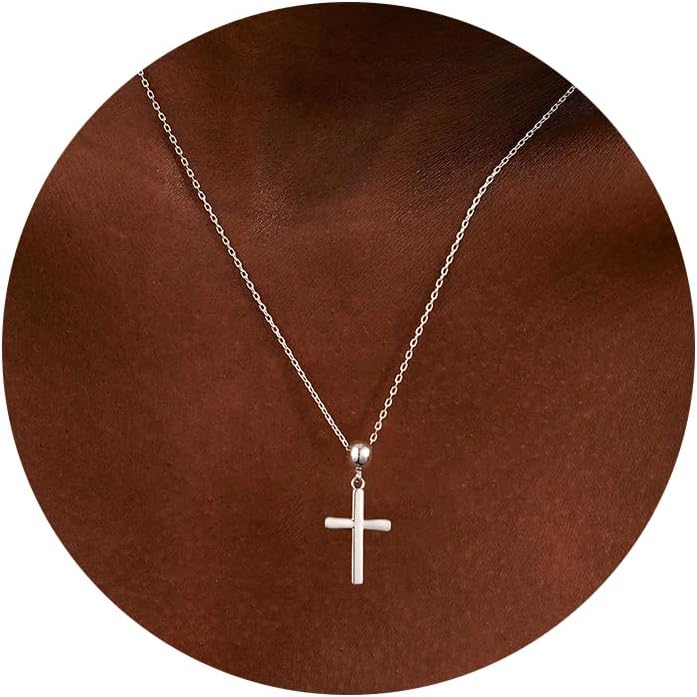 Manufacturer  Moodear Cross Necklace for Women - Dainty 925 Sterling Silver/Gold Plated Layered Cross Pendant Simple Small Necklaces for Women Trendy Jewelry Gifts  Necklace