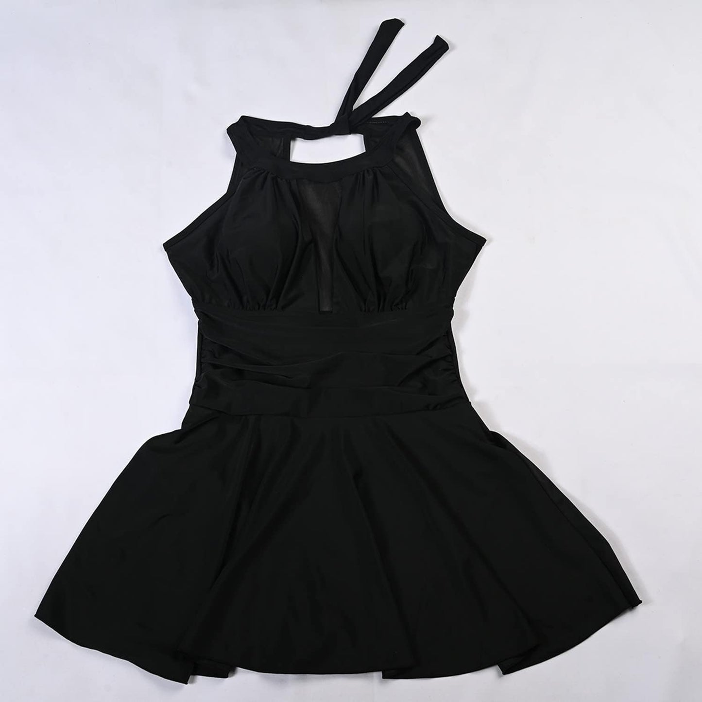 Manufacturer  Women's One Piece Swimdress Tummy Control V-Neck Mesh Ruched Bathing Suits High Waisted Monokini Swimsuits  Swimsuit