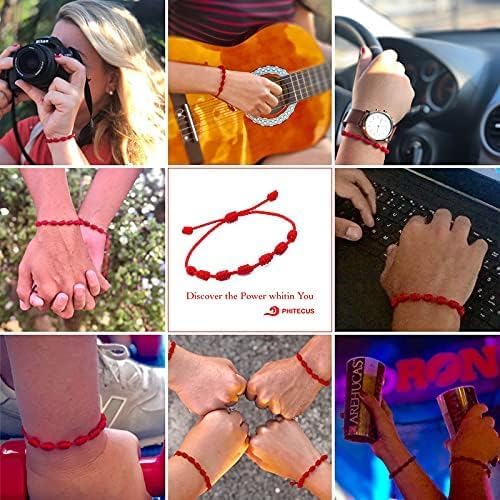 Manufacturer  PHITECUS Bracelet 7 knots for protection, Evil Eye and Good Luck. Buddisth String. Thread/Amulet for prosperity and success. Talisman for Womens, Mens, Girls, Boys. Cord Adjustable.  bracelets