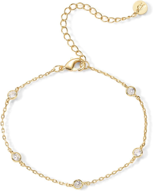 Manufacturer  PAVOI 14K Gold Plated Beaded Bracelet for Women | Stackable Gold Bead Bracelet | Adjustable Dainty Gold Jewelry  bracelets