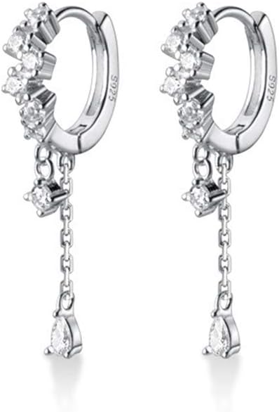 Manufacturer  SLUYNZ 925 Sterling Silver CZ Hoop Earrings Dangle for Women Teen Girls Teardrop Huggie Earrings Drop Water Droplets Dangle Earrings Drop  earring