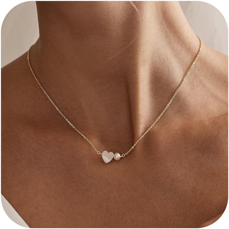 Manufacturer  Pearl Necklace for Women Trendy,14k Gold Plated Necklace Dainty Wedding Necklace Small Cute Choker Necklace Beaded Lariat Drop Necklace Vintage Waterproof Jewelry for Women Gold Jewelry Fashion Gifts  necklace