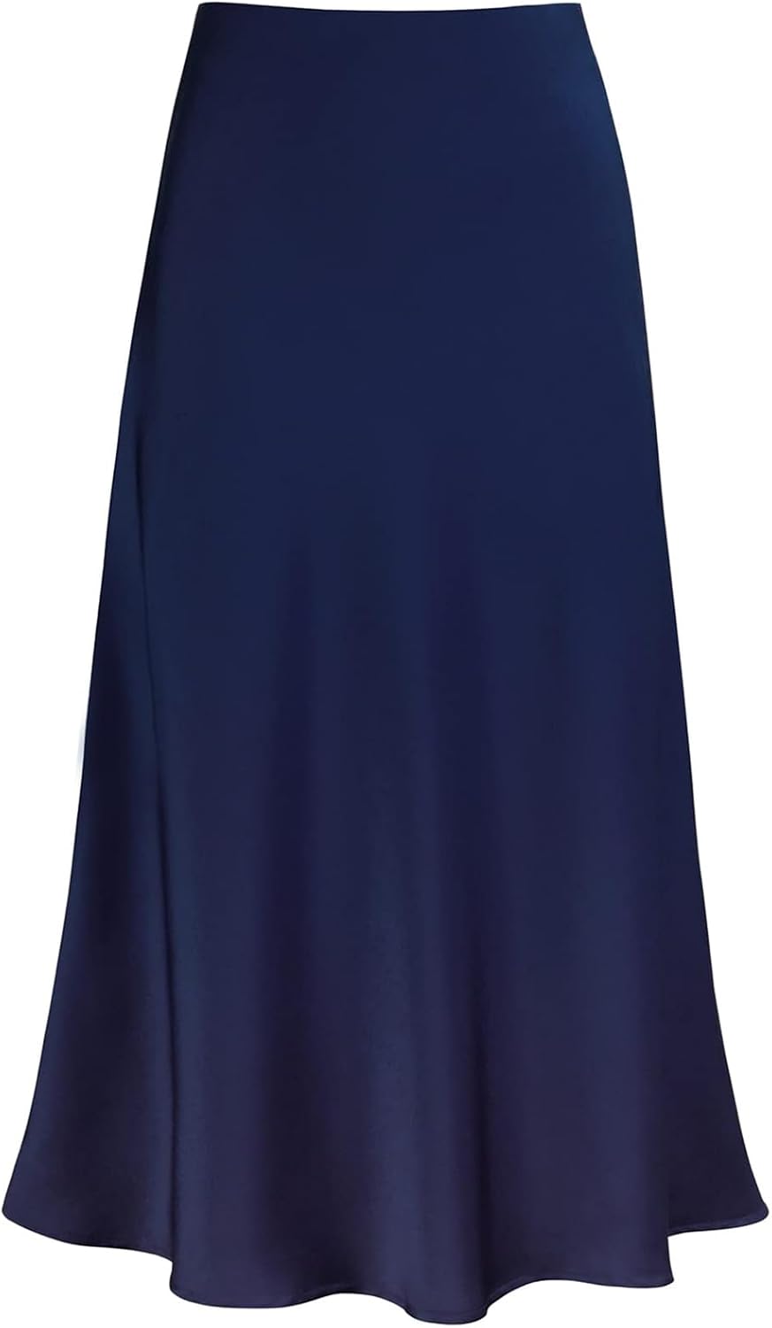 Manufacturer  Women's Satin High Waist Hidden Elasticized Waistband Flared Casual A Line Midi Skirts