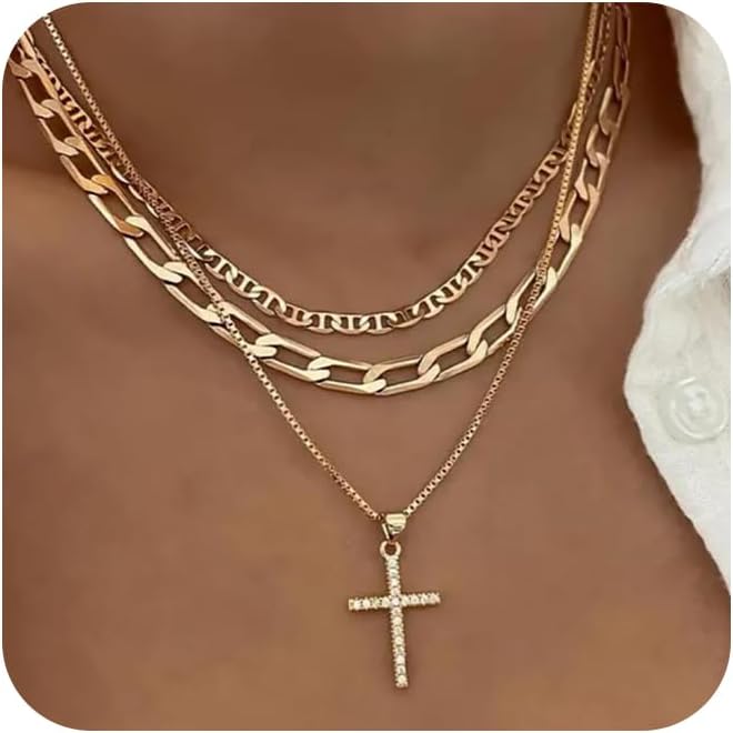 Manufacturer  Gold/Silver Layered Necklaces for Women,Dainty 14k Gold Plated Stackable Choker Necklaces for Women,Trendy Layering Coin Chain Pendant Jewelry Set Gifts  necklace