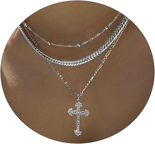 Manufacturer  Cross Necklace for Women 14K Gold Plated Dainty Heart Cross Pendant Choker Simple Trendy Cute Cross Charm Diamond Necklace Faith Jewelry Religious Minimalist Gift  Necklace