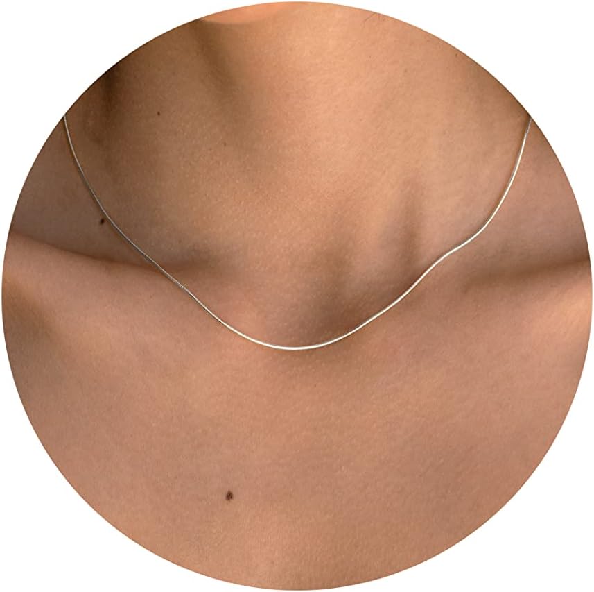 Manufacturer  DEARMAY 14K Gold Necklaces for Women, Dainty Gold Herringbone Choker Necklace for Women Thin Layered Chunky Snake Chain Necklaces Jewelry for Teen Gifts  Necklace