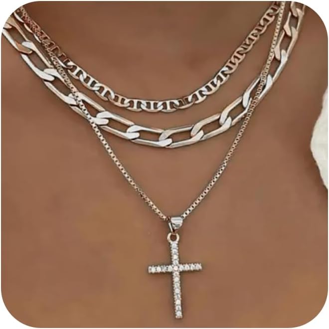 Manufacturer  Gold/Silver Layered Necklaces for Women,Dainty 14k Gold Plated Stackable Choker Necklaces for Women,Trendy Layering Coin Chain Pendant Jewelry Set Gifts  necklace