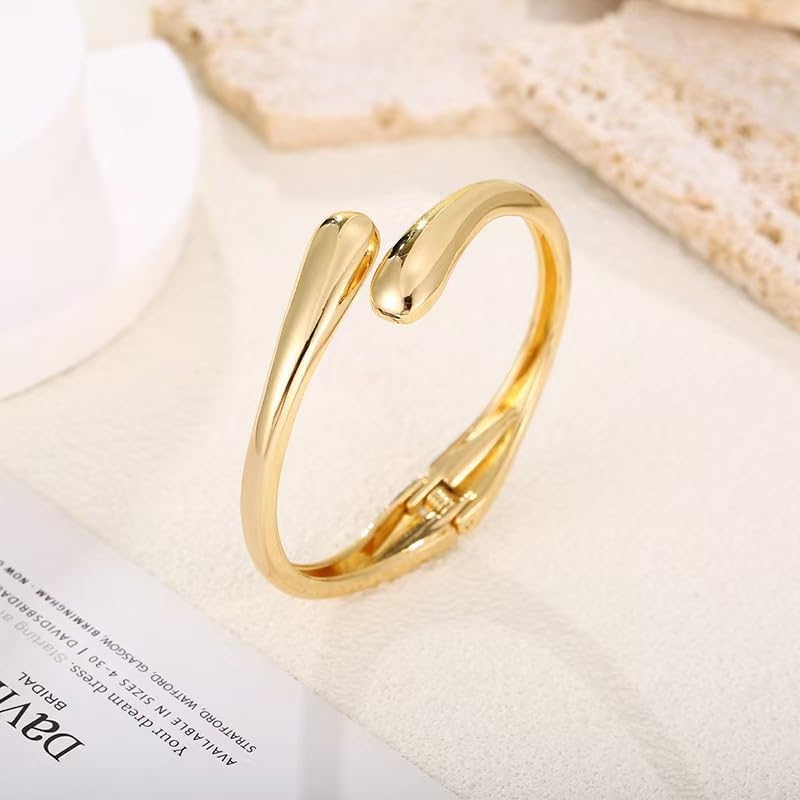 Manufacturer  Gold Bangle Bracelets for Women Teens Trendy Chunky Adjustable Twist Cuff Bracelet Jewelry Gifts  bracelets